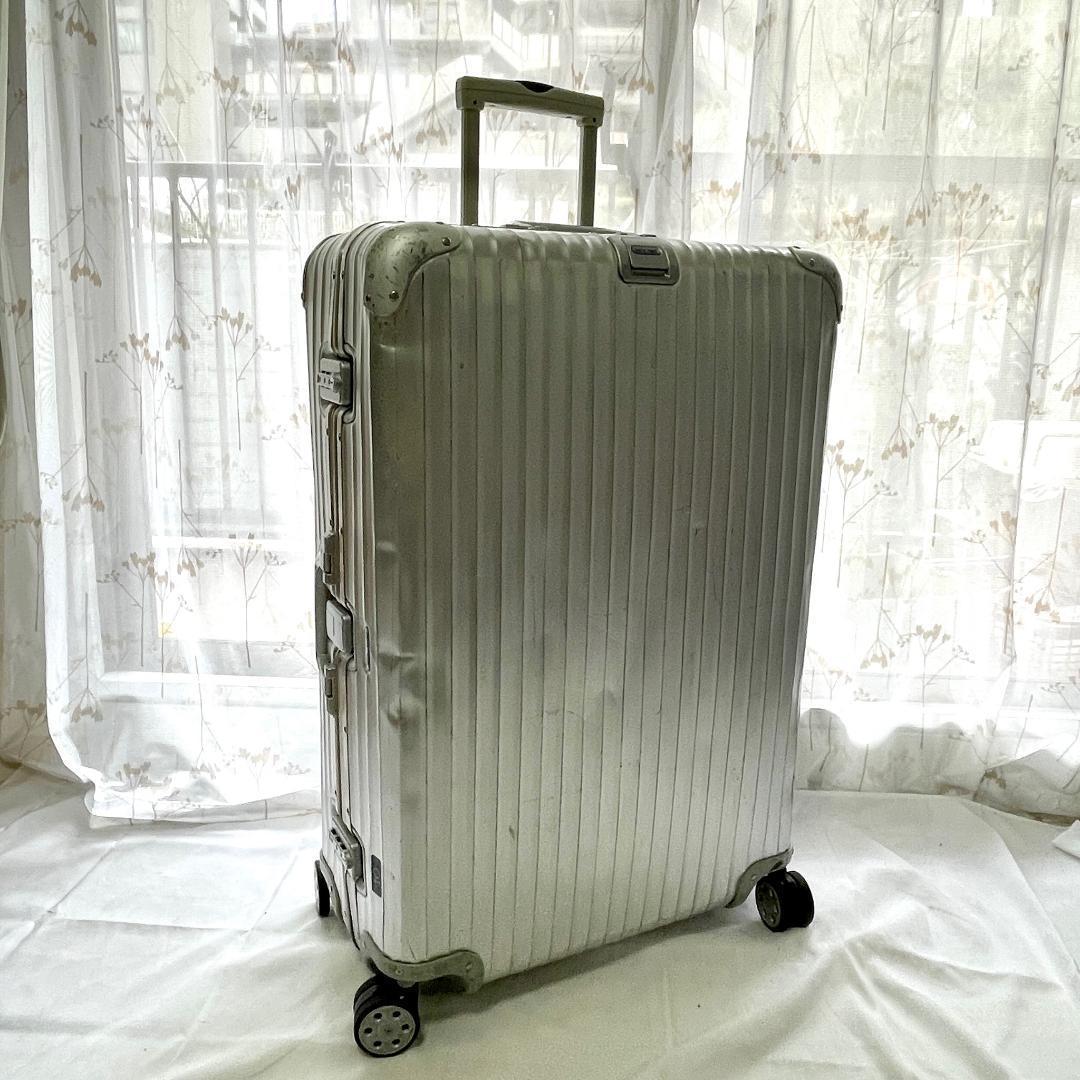 廃盤 青ロゴ リモワ トパーズ 最大容量 104L 4輪 MW アルミ シルバー