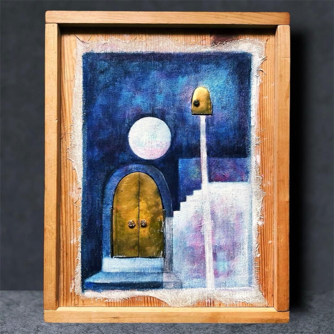 象皮でできた象のタペストリー(額縁付き)