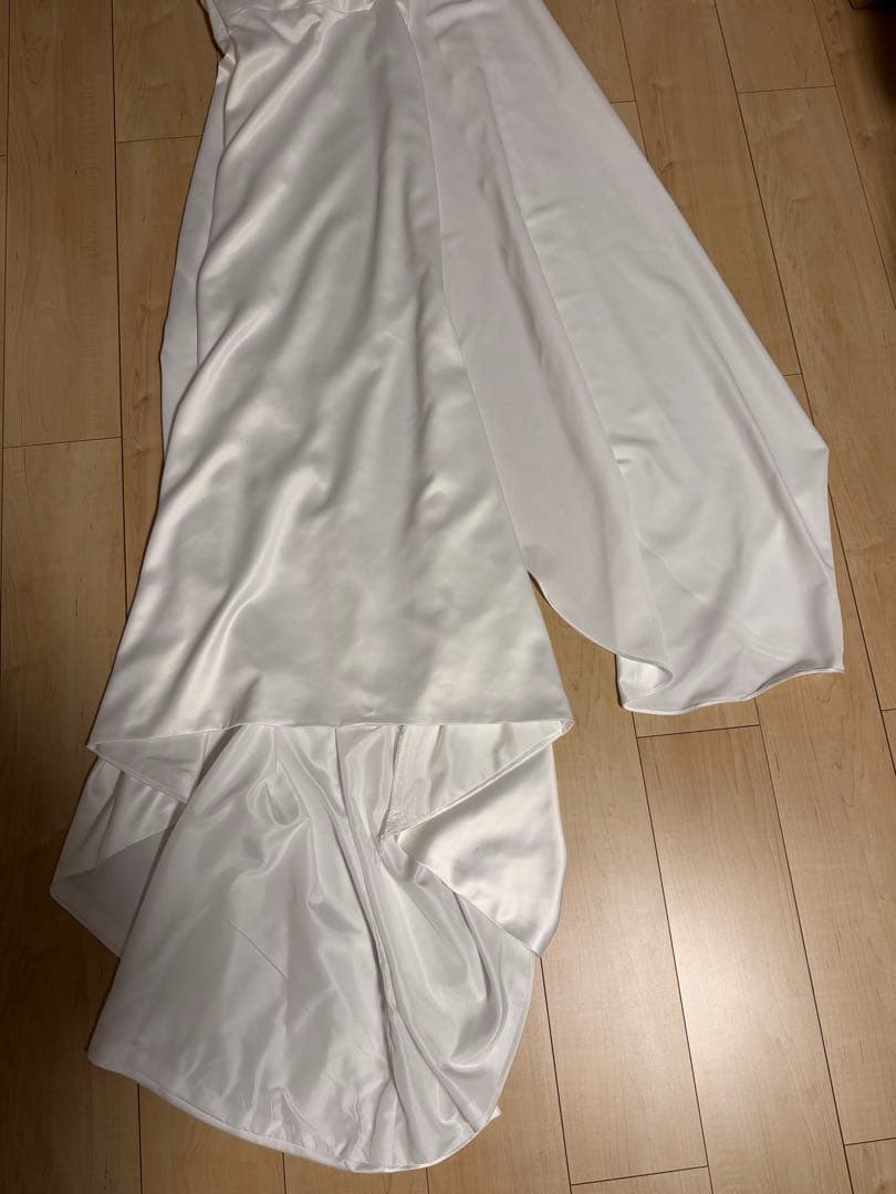 ホワイトワンショルダー　ウェディングドレス　マーメイド　前撮り 二次会