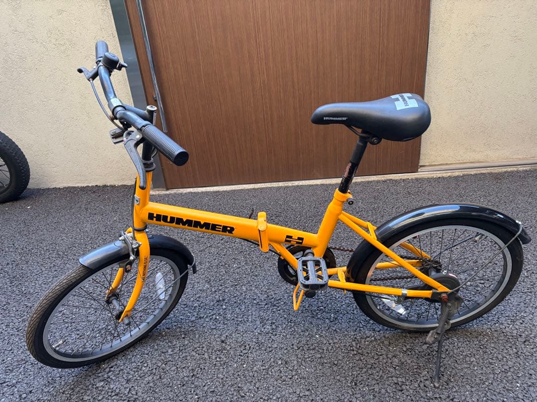 新品・未使用 ※訳あり】HUMMER 折りたたみ自転車 イエロー HUMMER