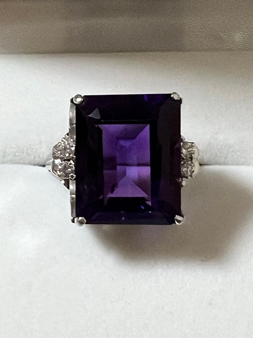 アメジストリング PT900プラチナリング