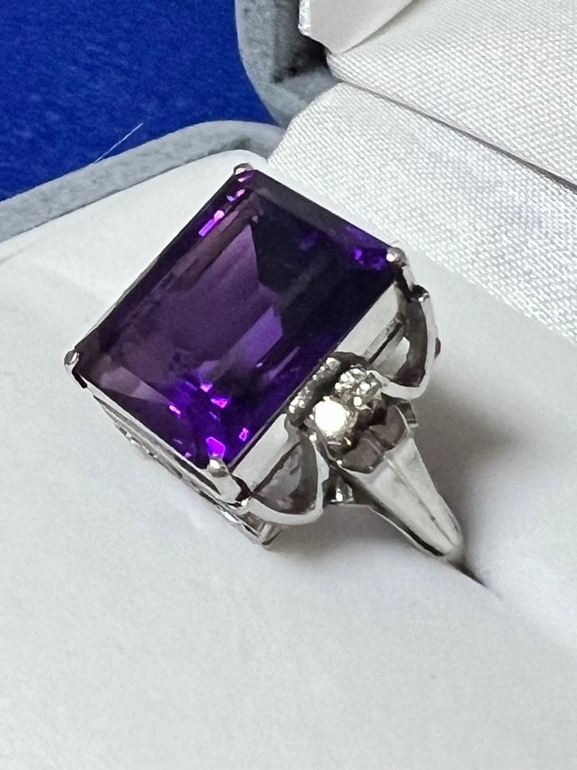 アメジストリング PT900プラチナリング