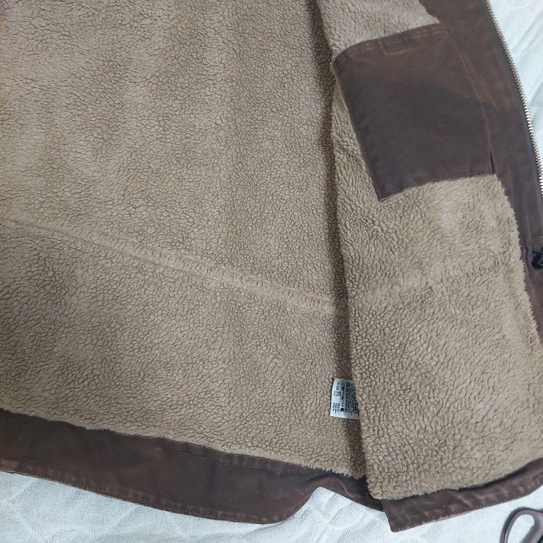 モ*ー様 Carhartt デトロイトジャケット ブラウン メキシコ製 企業ロゴ