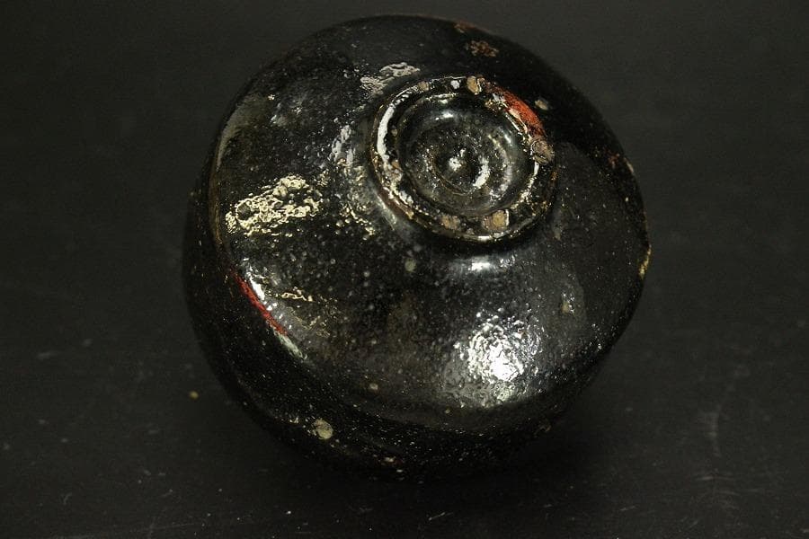 茶道具 黒楽茶碗 野点 小服茶碗(A420)