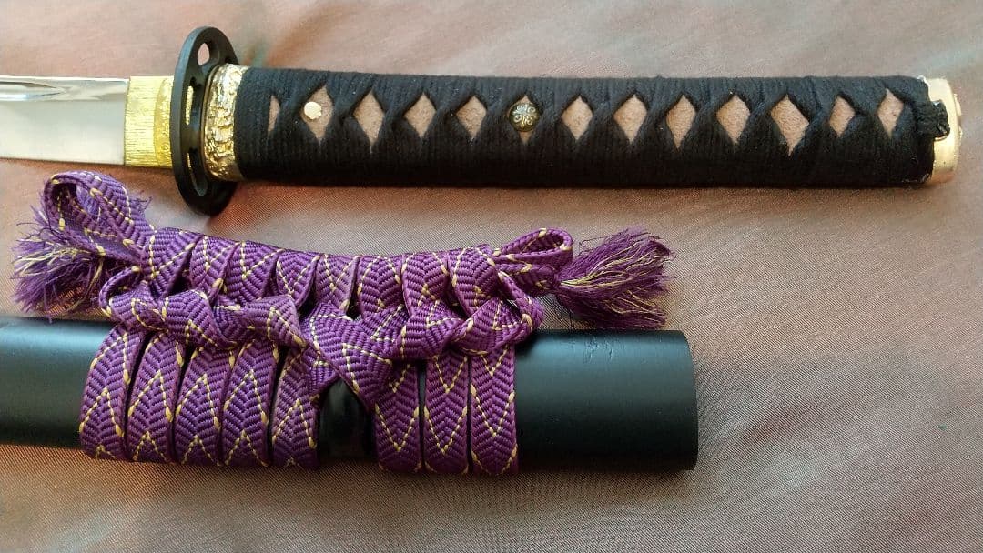 【二尺四寸二分】 居合刀 樋入り 長刀 透かし鍔 模造刀 武具 拵え 日本刀