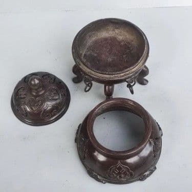 五足帝王炉 薫香炉 装飾品 工芸品美術品 置物