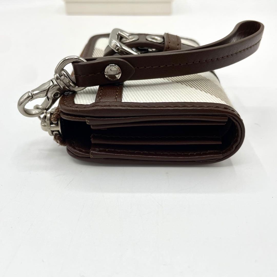 未使用保管　バーバリー　ケース　財布　ラウンドファスナー　ノバチェック