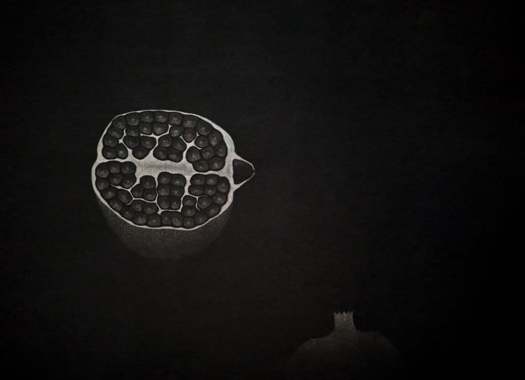 格安g浜口陽三の腐蝕銅版画　“黒”が織りなす静謐な銅版画「カット手榴弾 」美品