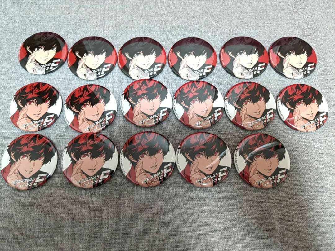 ペルソナ5 FIFSイラスト展 缶バッジ 主人公 雨宮蓮17個セット