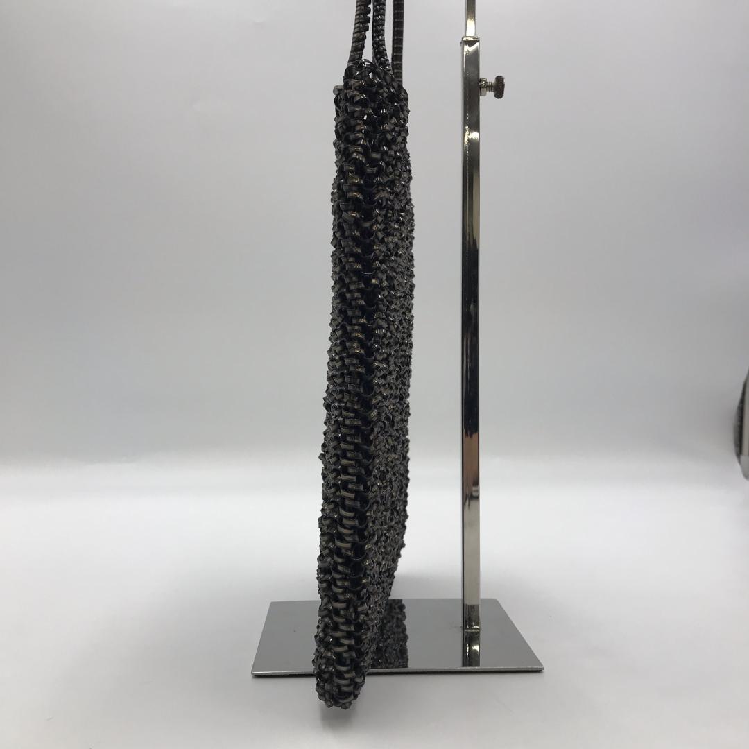 【極美品】 ANTEPRIMA アンテプリマ ハンドバッグ 編み込み 黒 光沢◎