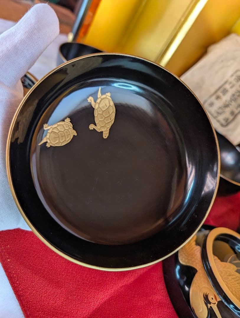 「こちらは専用出品です」明治時代 輪島塗 金蒔絵 椀 4客