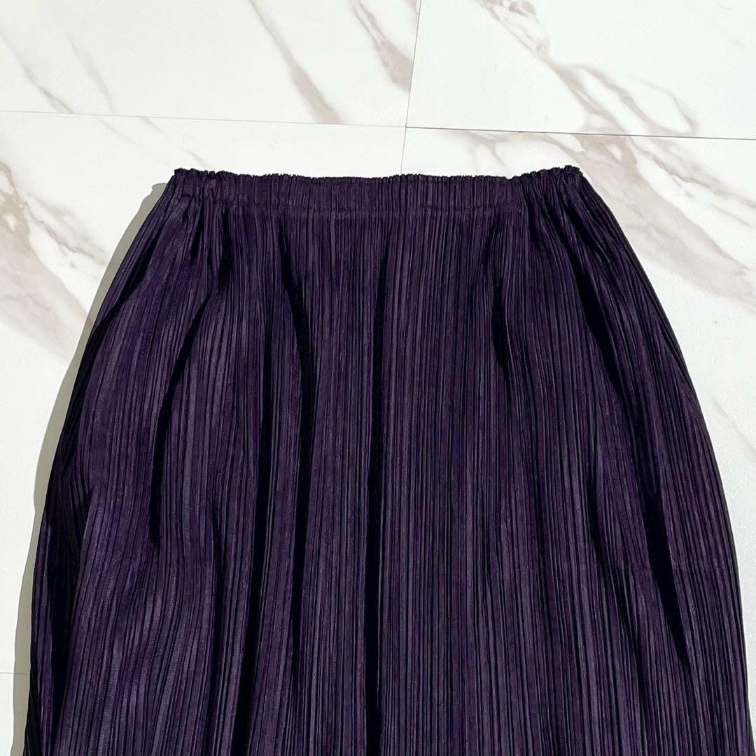極美品 PLEATS PLEASE サルエルパンツ プリーツ加工 パープル 3