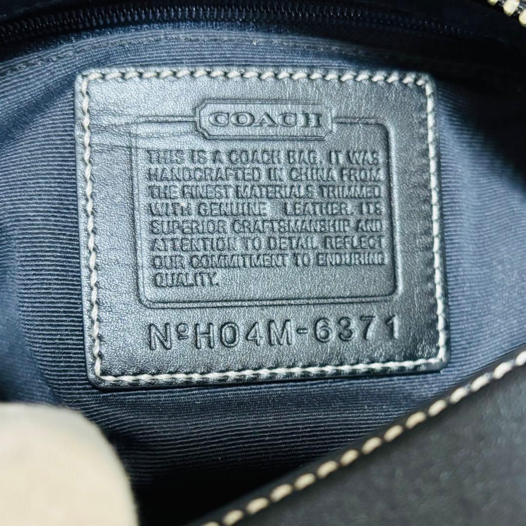【Kanon様】COACH ショルダーバッグ ブラック 6371 シグネチャー
