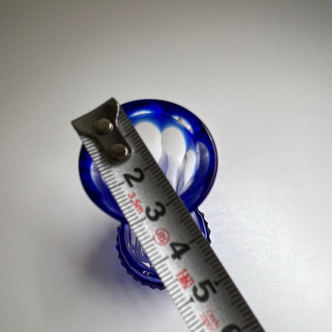 島津磯斉 薩摩切子色被ガラス鶴首花入 共箱 高さ15㎝ 東Y7-0717⭐︎1F