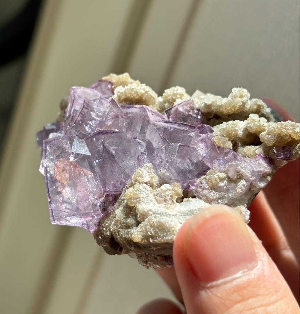 中国 ヤオガンシャン産 ブルー パープル フローライト 原石 鉱物標本