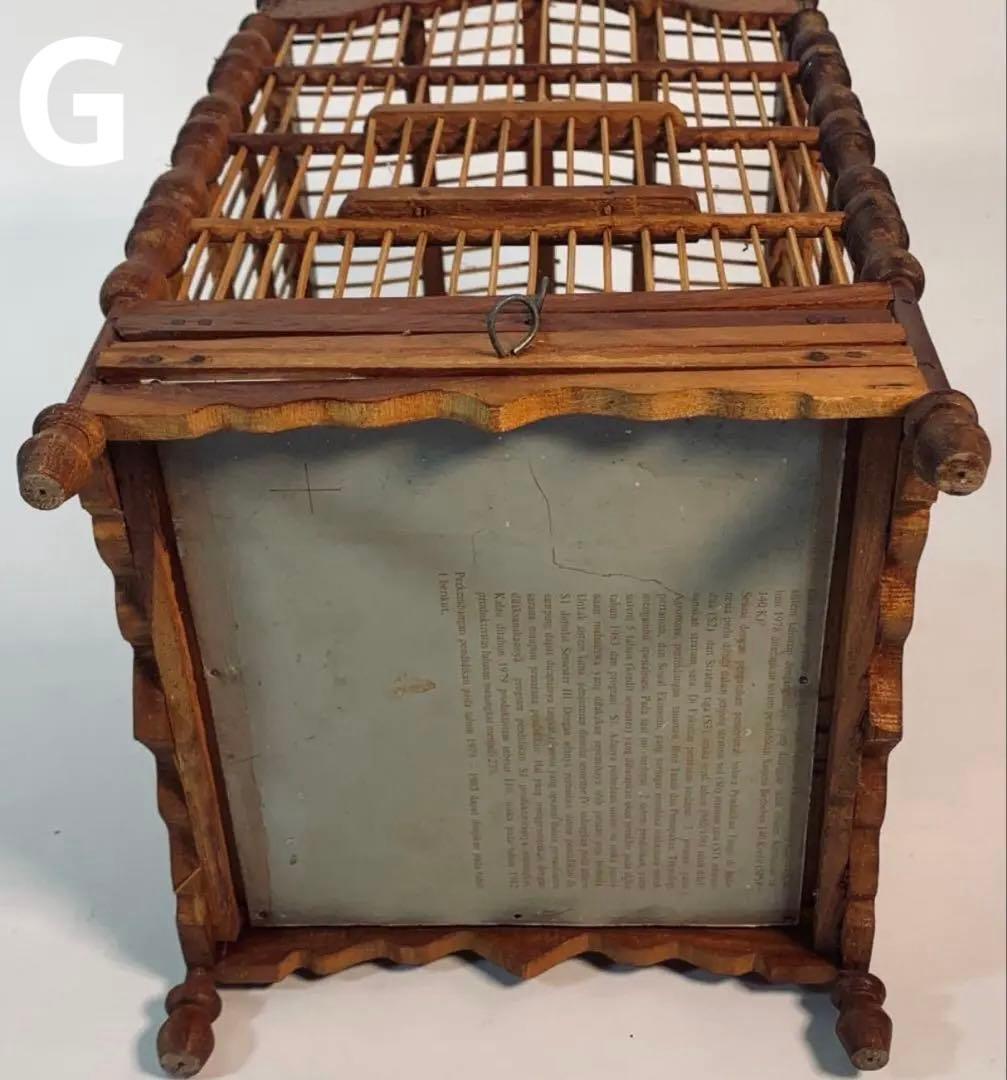 最終値下げ】 レア 木と竹の鳥かご アンティーク風バードゲージ