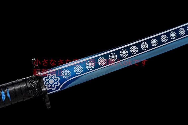 刺繍春刀藍魔  古兵器 武具 刀装具 日本刀 模造刀 居合刀