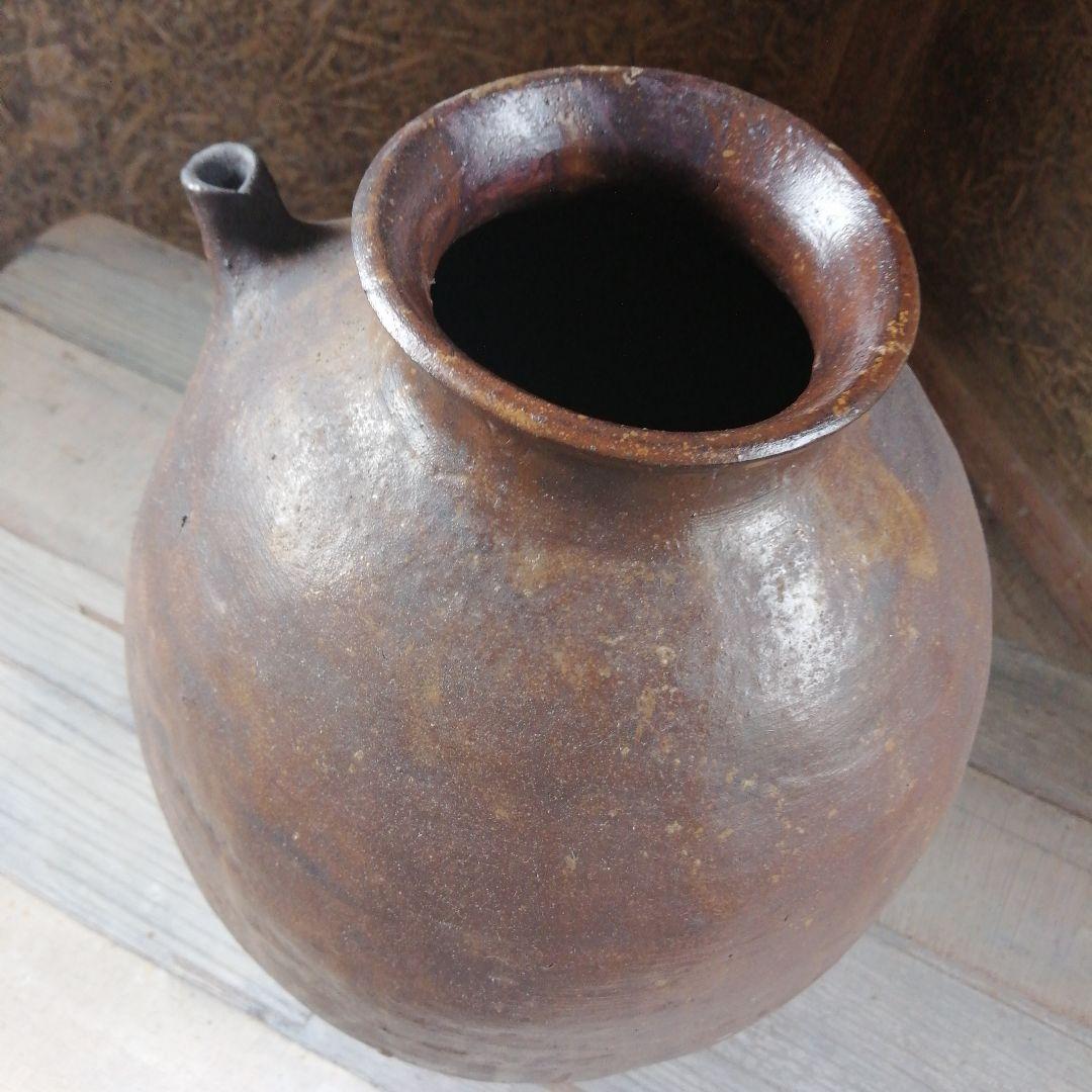 能野焼　雲助壺　33cm　江戸後期