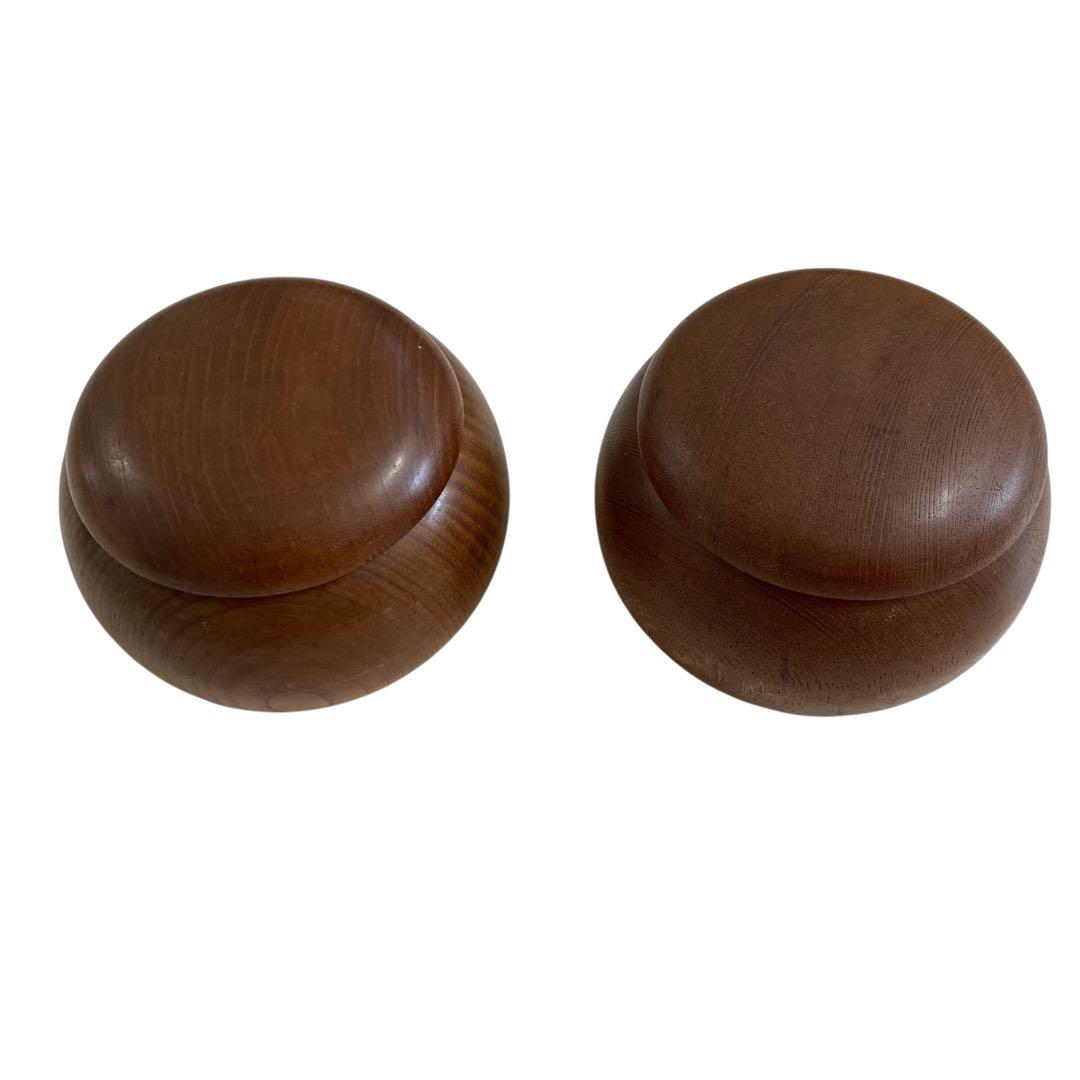 天然木脚付きへそ有り囲碁盤と碁石セット