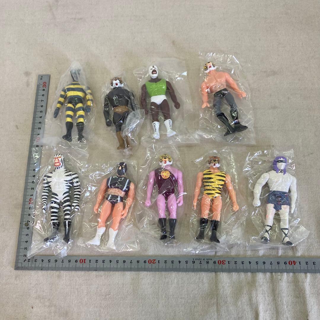 【激レア★9種セット】タイガーマスクフィギュア 幻のレスラー ソフビ 当時物　A