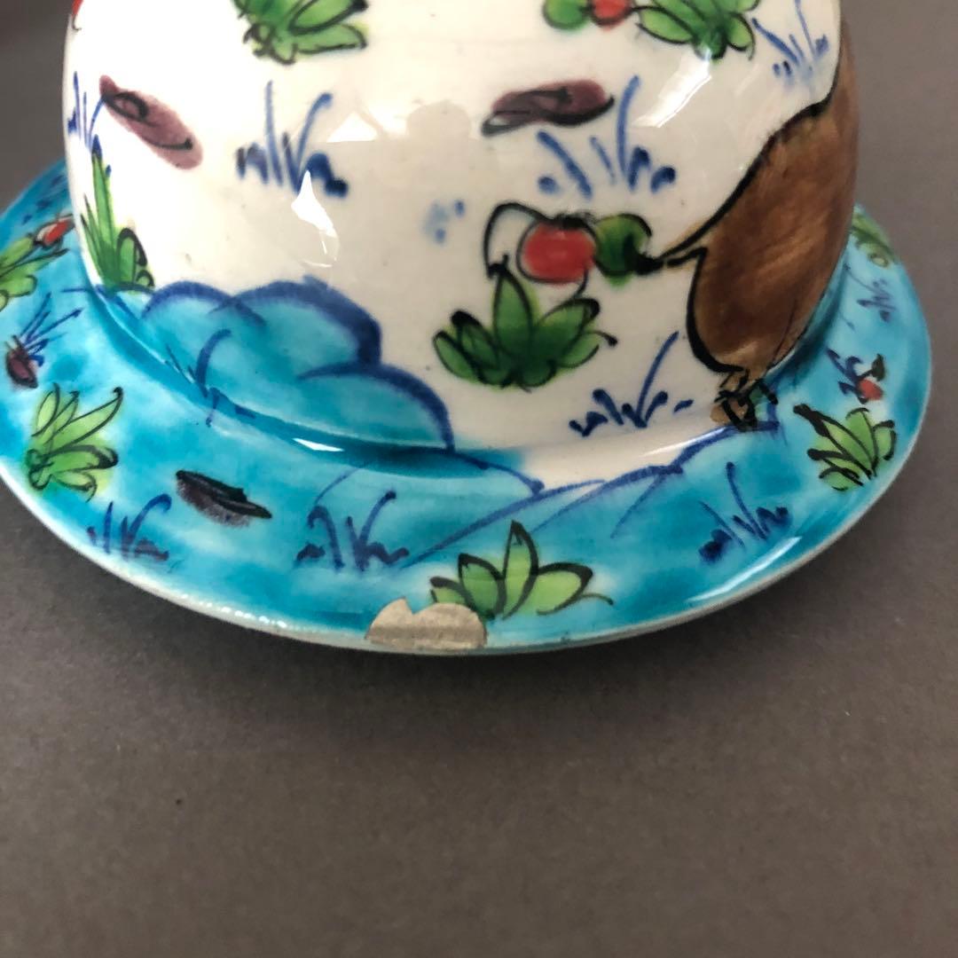 トルコ陶器 人物紋 蓋付き壺 美術品・アンティーク・コレクション