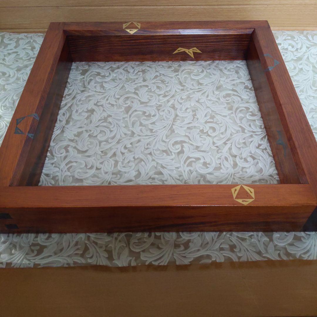 茶道具 炉縁 鱗鶴蒔絵 絵師︰鈴木光入 表千家 裏千家 平安 【匿名配送