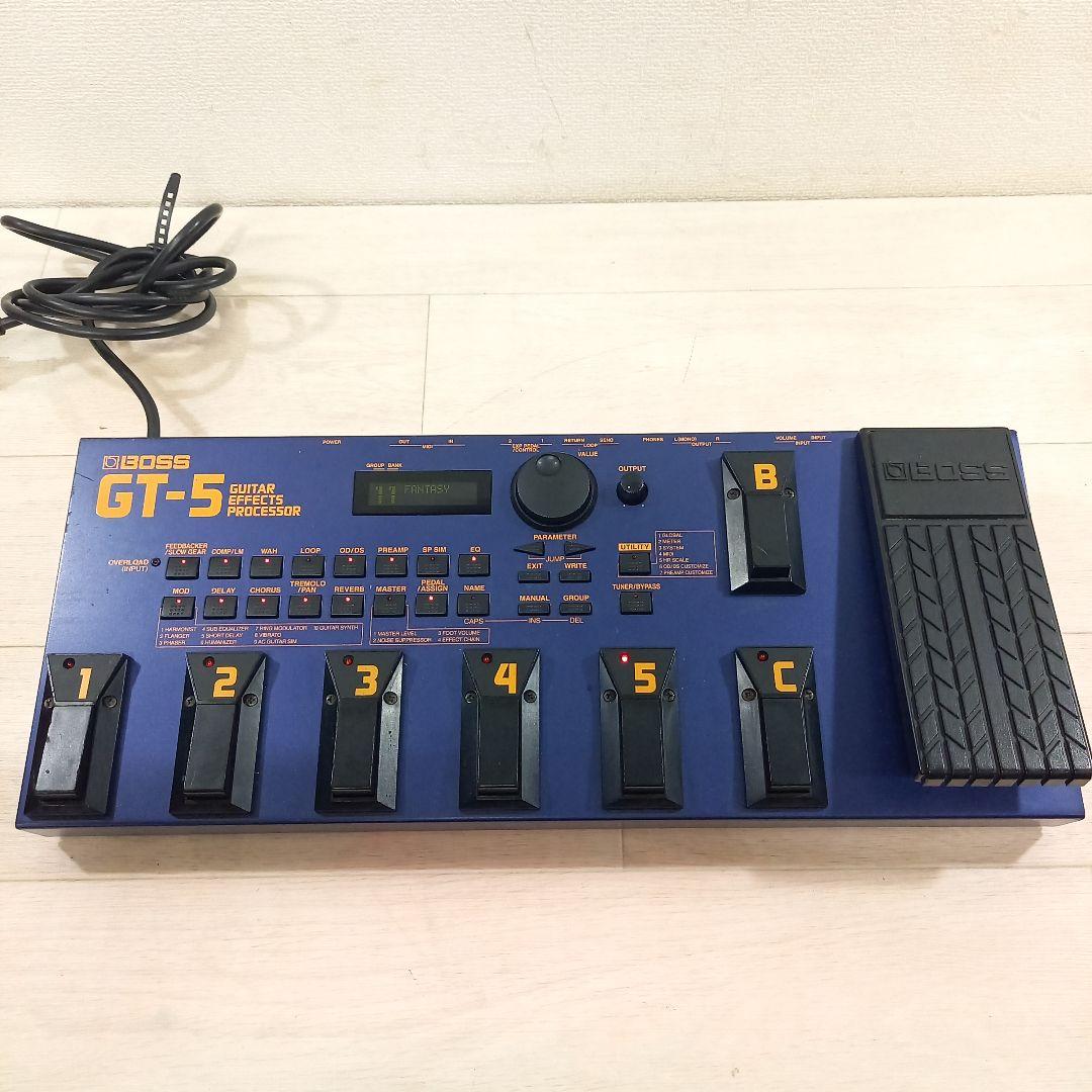 電池交換済み◎BOSS ギターマルチエフェクター GT-5 ボス ☆ギターマルチエフェクター 注文 BOSS GT-5（オーバードライブと空間