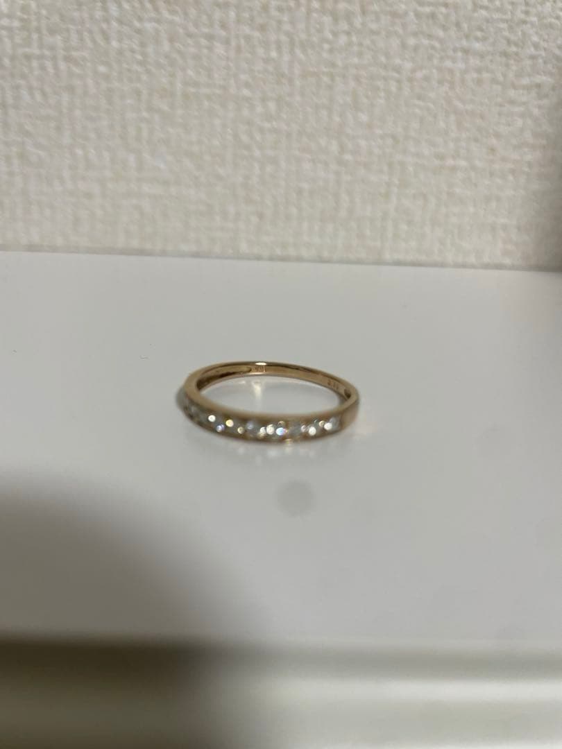 K18ピンクゴールド ダイヤモンドリング ハーフエタニティ16号