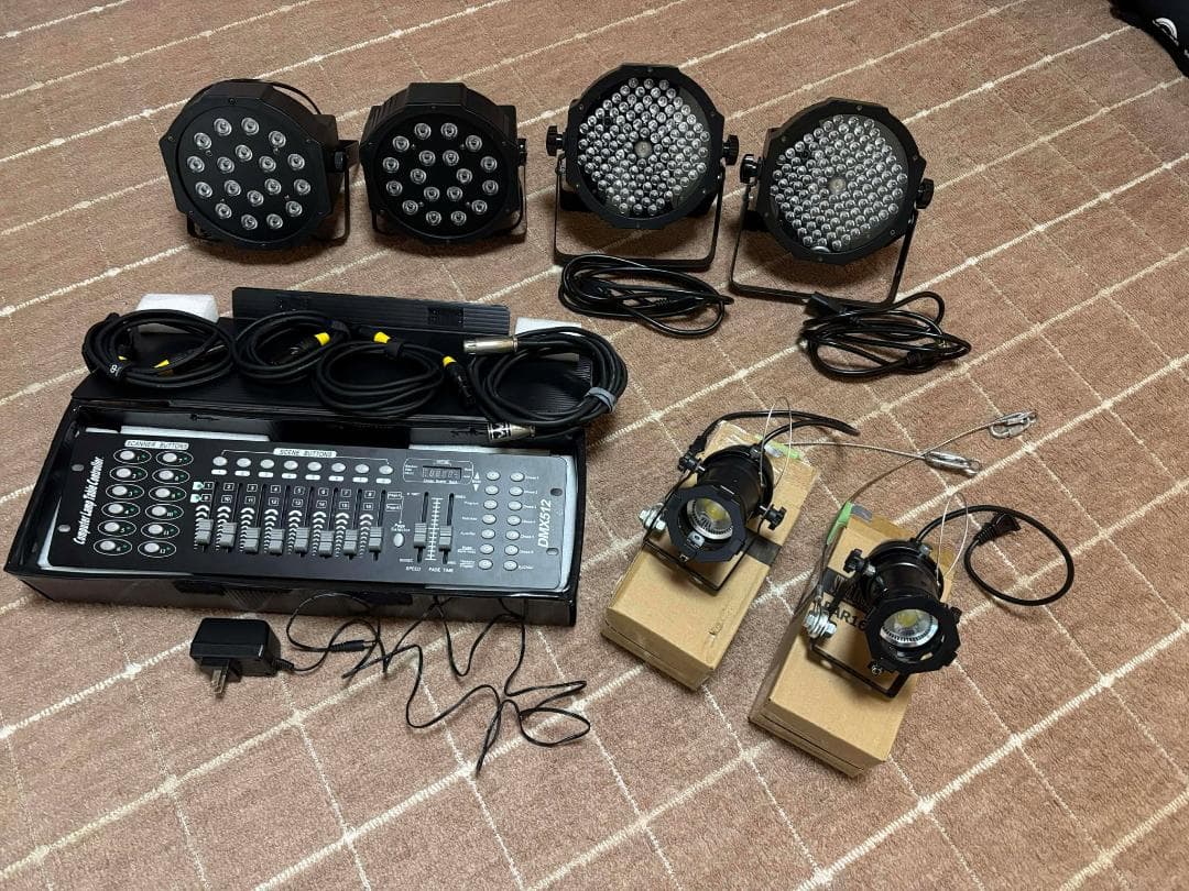 LEDパーライト他とDMXコントロールパネルセット 操作方法】LEDパーライト＆コントローラー(調光卓)を使ったDMXモードの