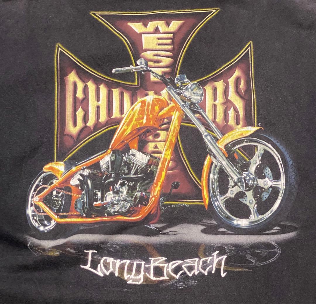 00s 正規 West Coast Choppers Tシャツ アイアンクロス