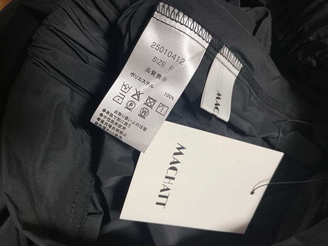 正規品 machatt メモリーキュロットパンツ ブラック