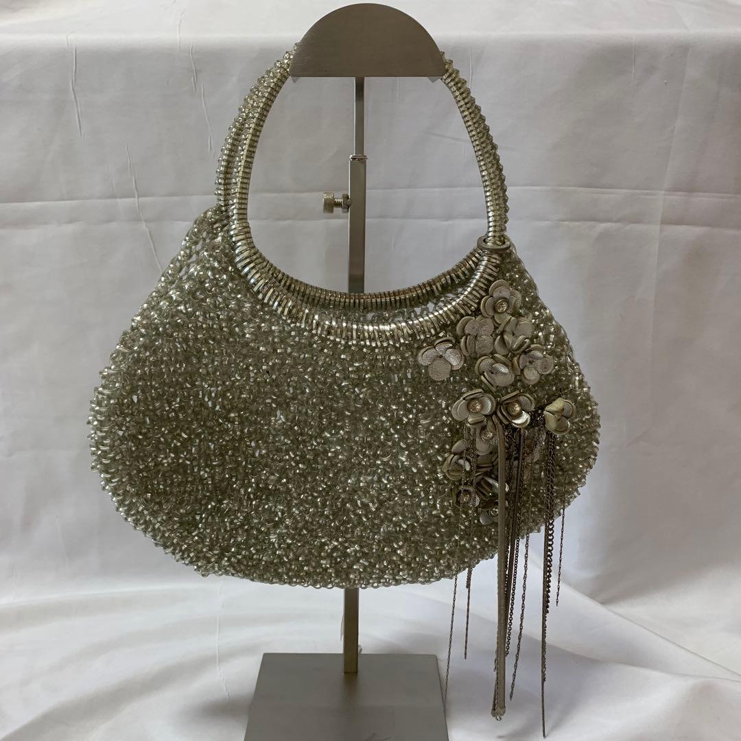 アンテプリマ美品希少シルバー ビーズ ハンドバッグ