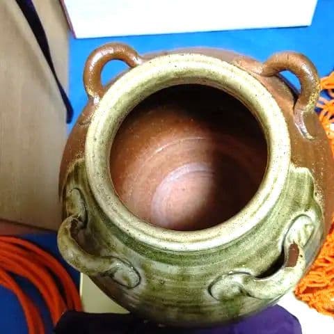 茶道具、飾壺、信楽焼、彦四郎作、すぎ47番