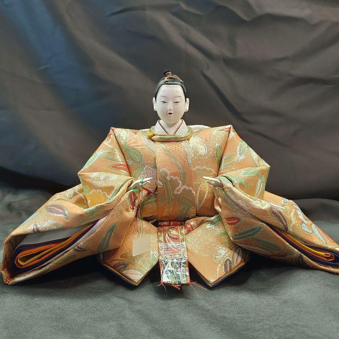 雛人形 京雛新王 平安 光寛作 特上七番 本帯地 正絹着物 未使用品