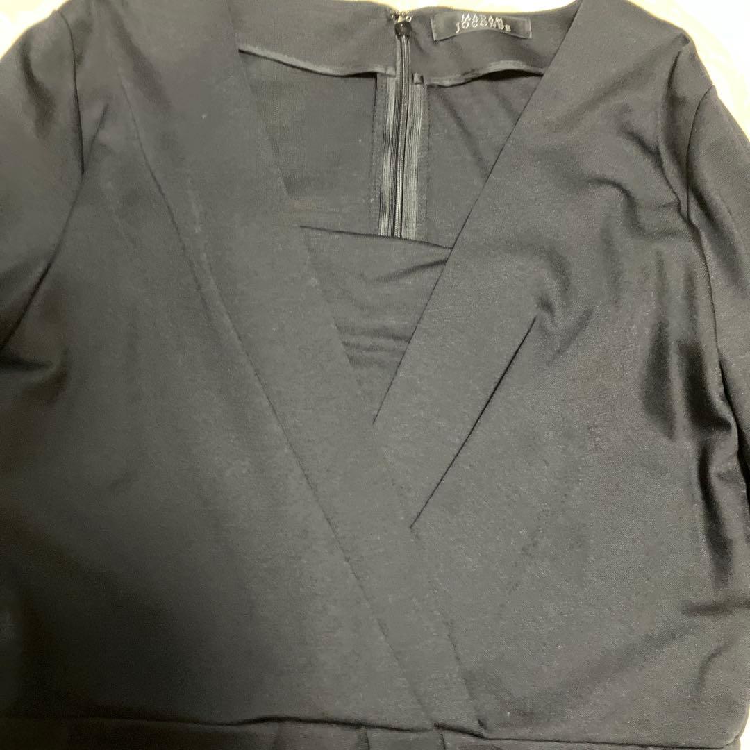 メイお値下げです❣️マダムジョコンダ黒カシュクールワンピース40