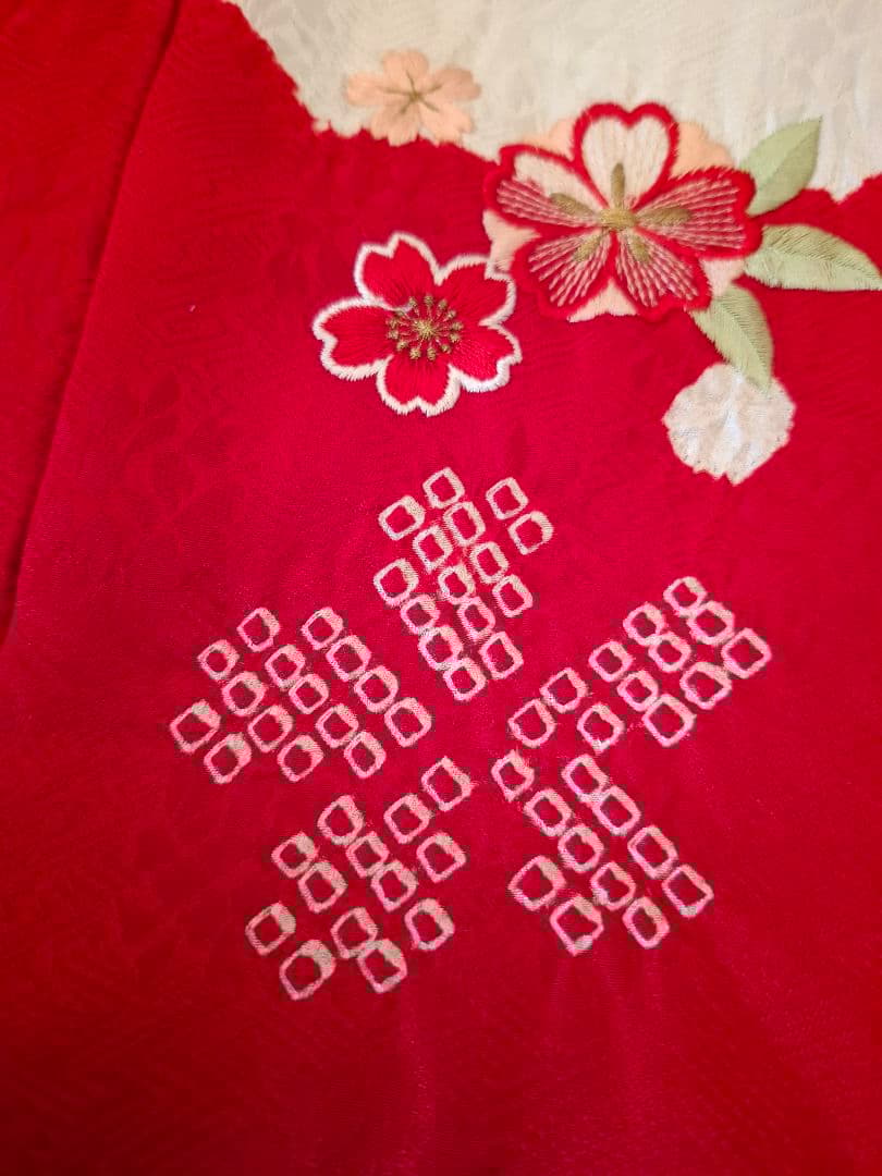 被布コート　正絹　絞り　女の子