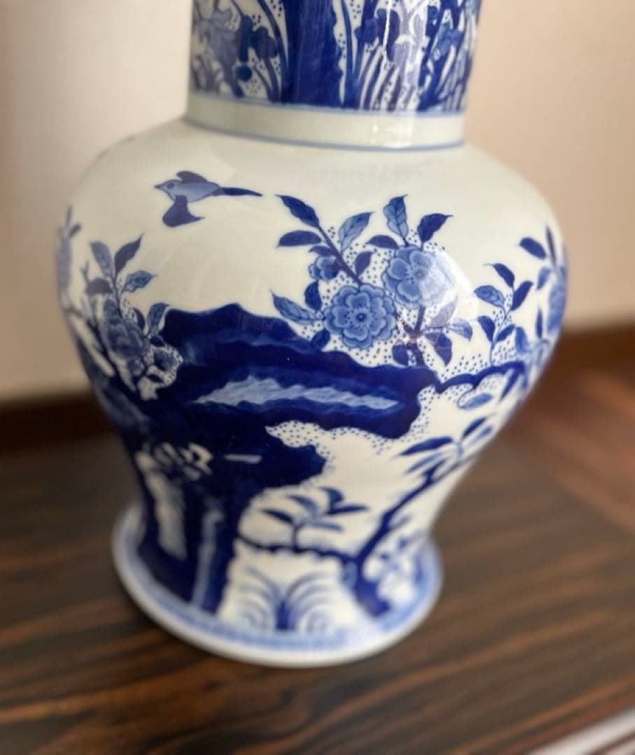 景徳鎮御窯 北京故宮博物院監製 限定複製品 青花牡丹紋瓶