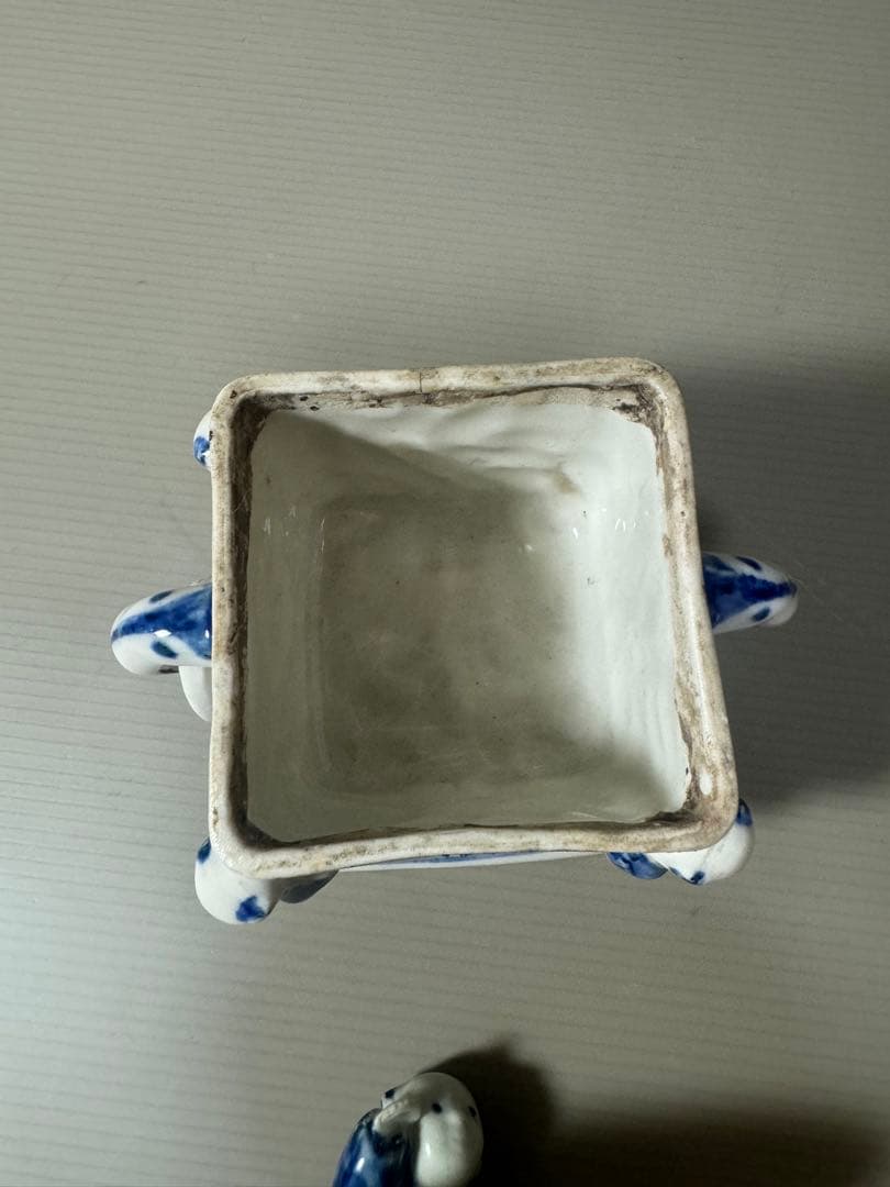 2131 骨董 『大明成化年製』銘 五童戯亀文香炉 時代物