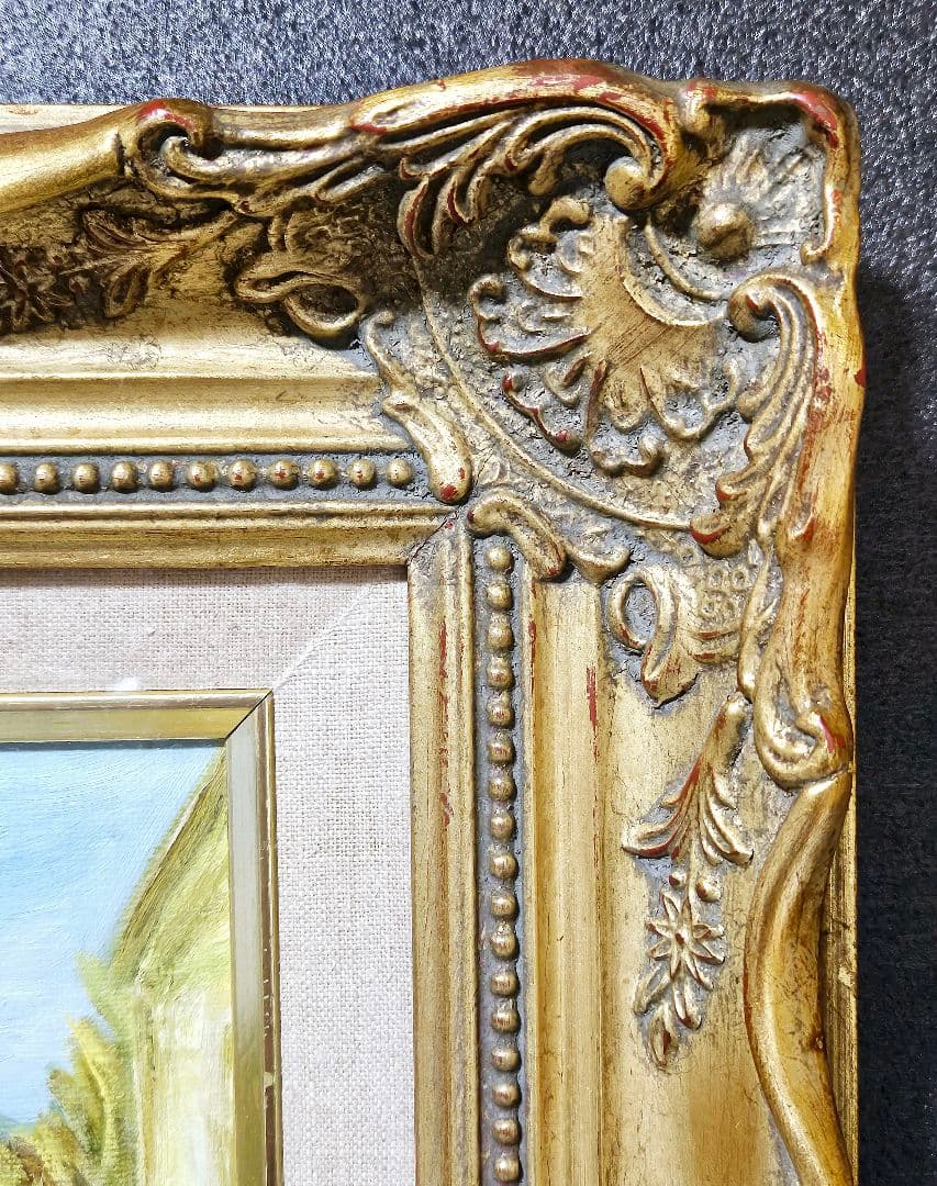 【真筆保証❗】 岡喜八郎筆　F3号　油彩　肉筆　光風会会員　日展会友　額装