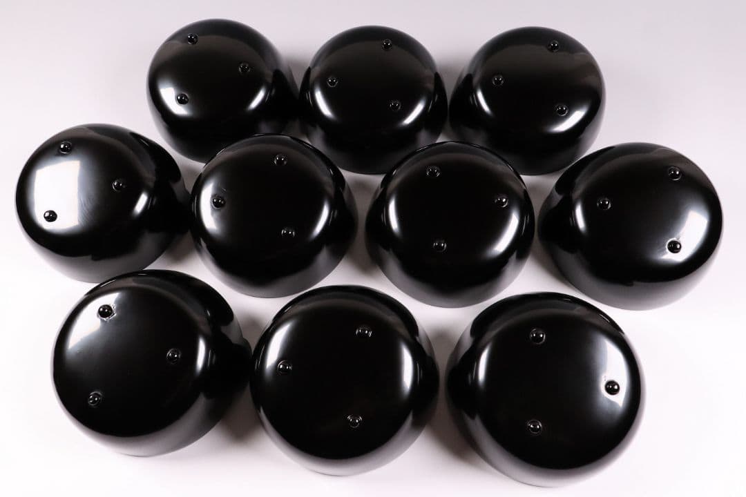 MA27 木製漆器 鍋形菓子椀 十客 鯛蒔絵 金蒔絵 色蒔絵 黒塗 木箱 魚