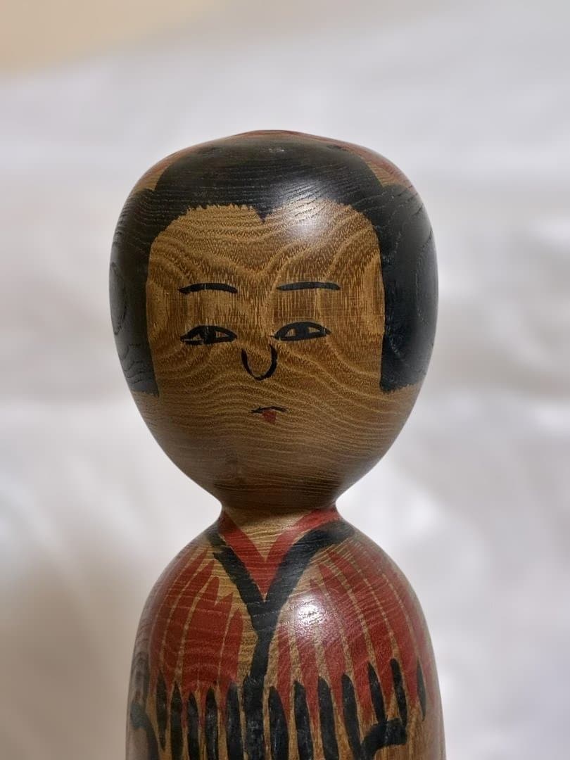 伝統的な木地山系木地山こけし 現代の名工 小椋久太郎作 高さ約38.2cm 小椋久太郎 | Kokeshi Wiki