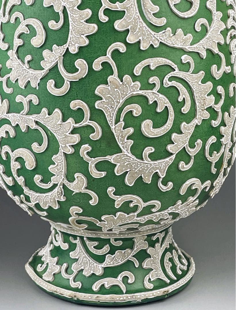 【大型３６．５㎝】オールドニッポン アールヌーボー 一陳盛り 花瓶 真珠盛り