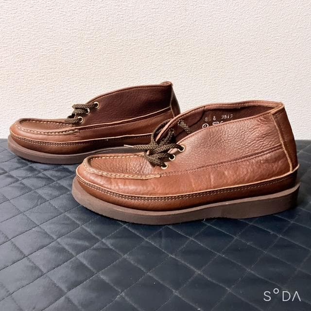 【H1R0】ラッセルモカシン タフレザーブーツ 200-27W（プー79）