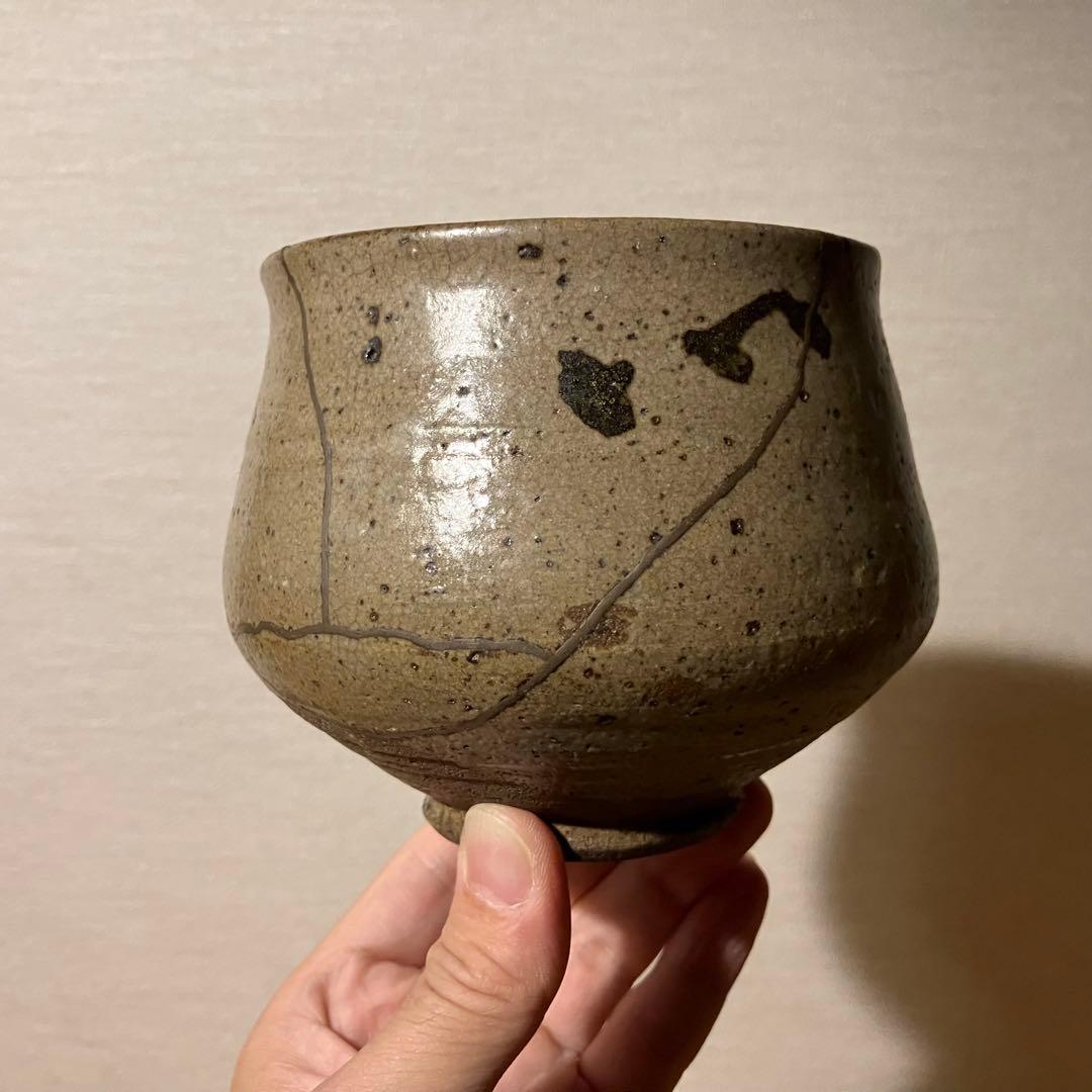 桃山時代 伝世品 古唐津 絵唐津 美人絵 茶碗 茶皿 図柄珍品 木箱付