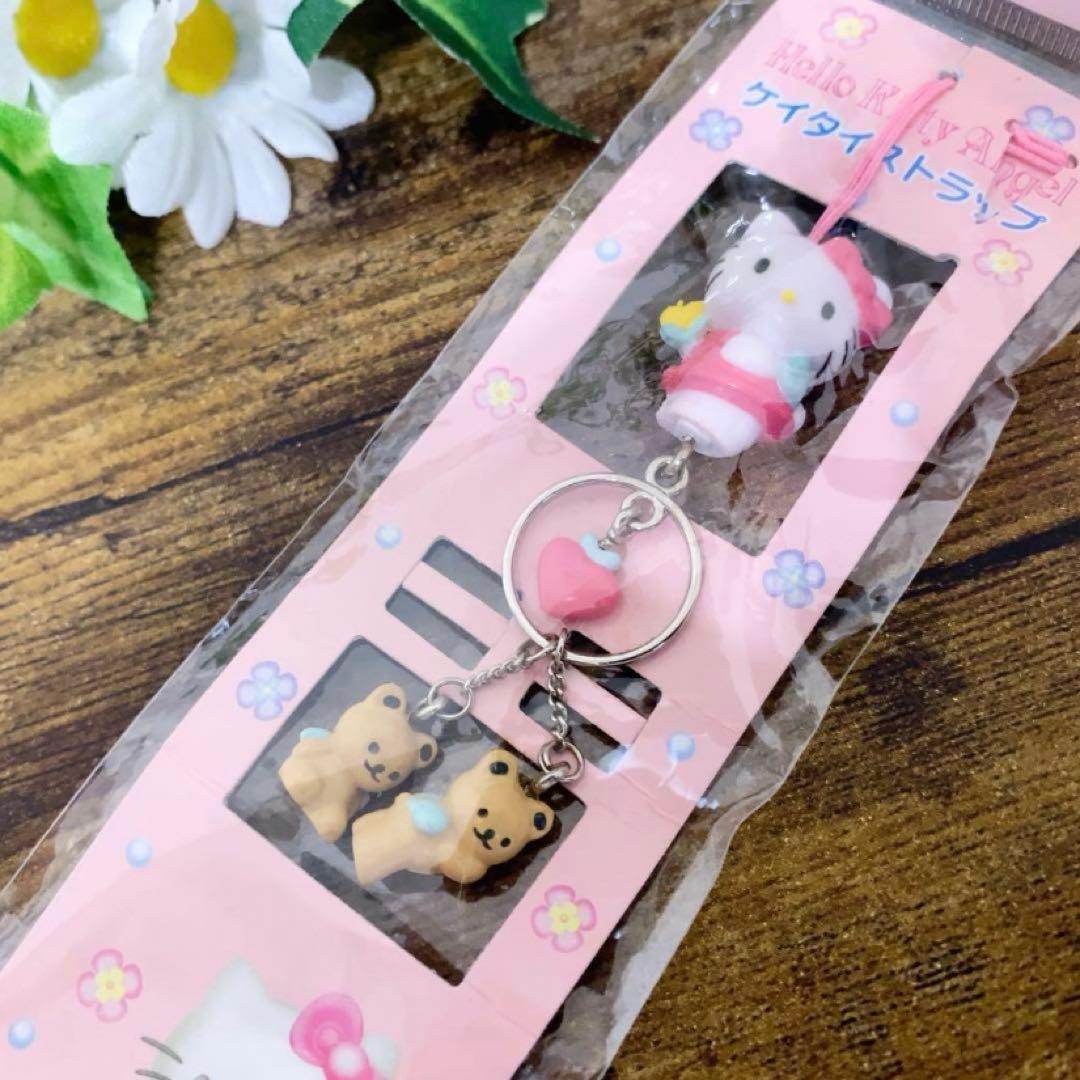 ★希少★ハローキティ エンジェル ストラップ キーホルダー チャーム 1998
