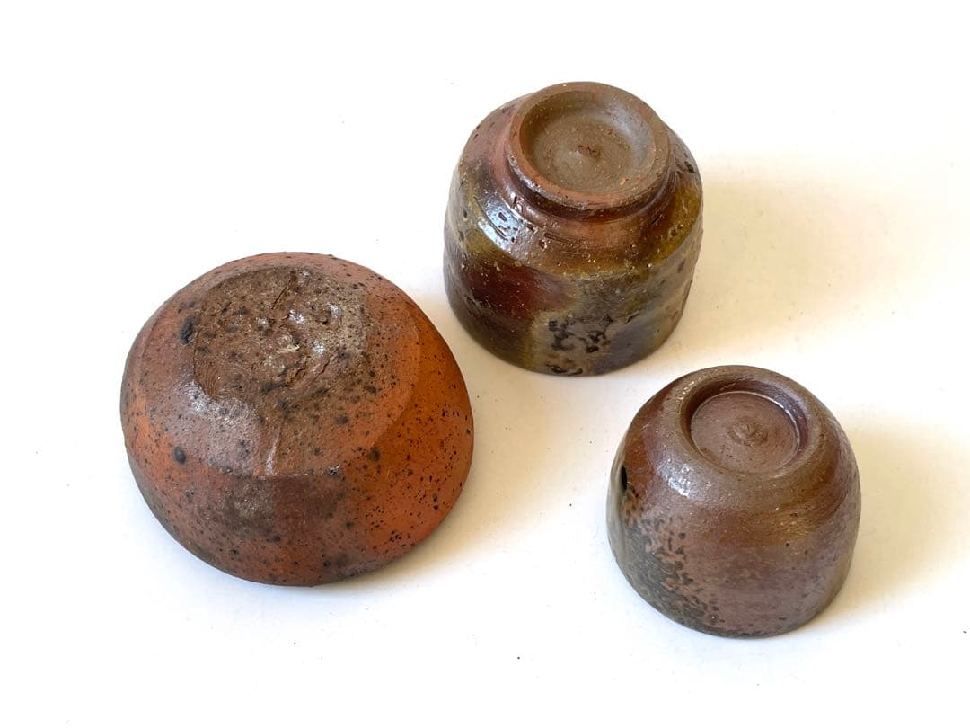 作家物 陶芸家 作者不明 森岡成好 備前焼 備前 焼締 ぐい呑 猪口 盃