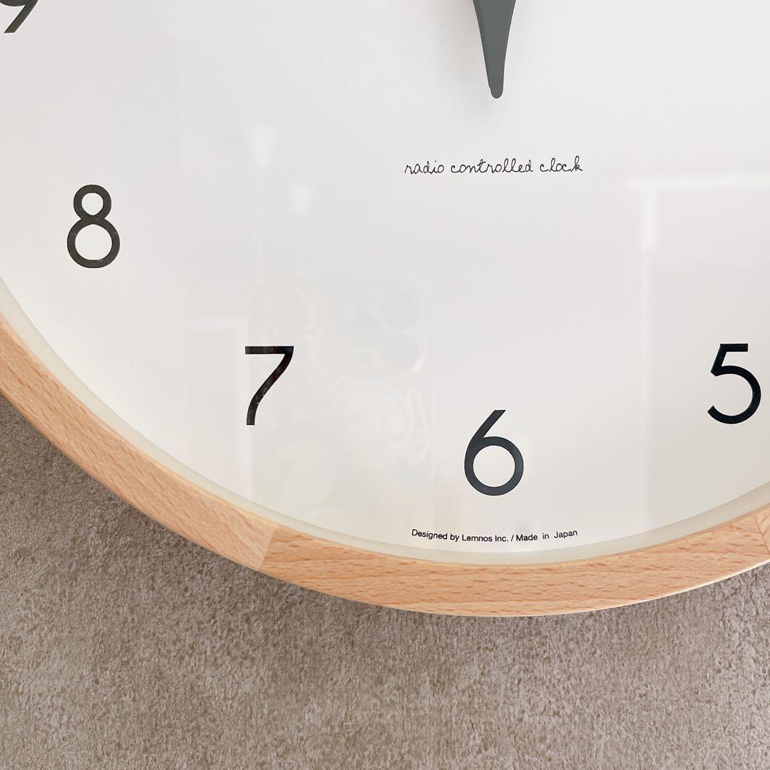 【極美品】Lemnos レムノス ACTUS 電波時計 掛け時計 ナチュラル