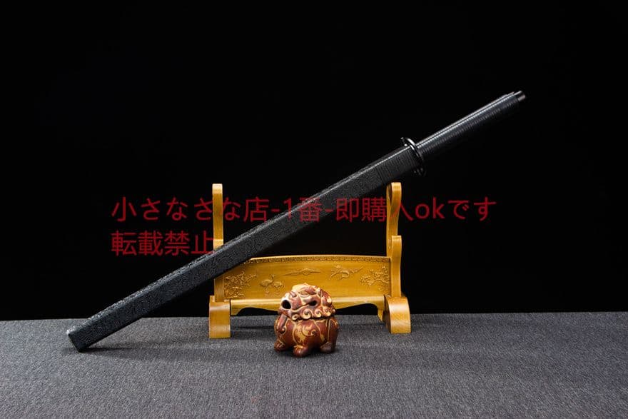 暗黙双刀-高性能マンガン鋼（黒ずみ） 古兵器 武具　刀装具　日本刀模造刀 居合刀