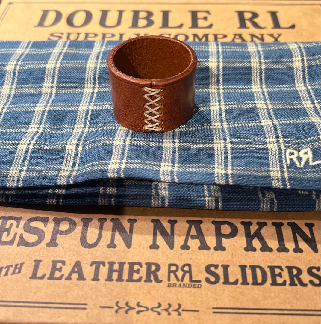 RRL ダブルアールエル レザー スライダー ナプキン スカーフ セット
