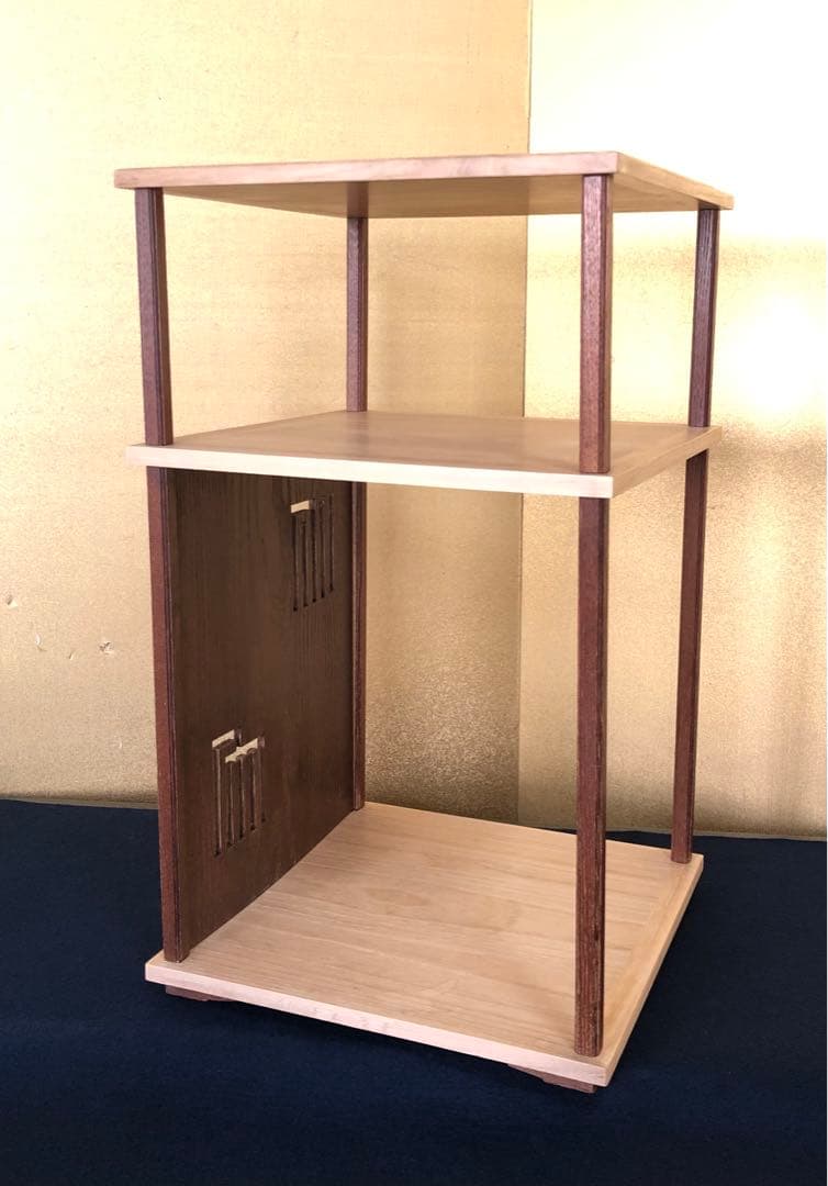 《R》茶道具 源氏棚 組立式 塗師 表完作 共箱付　250909H4